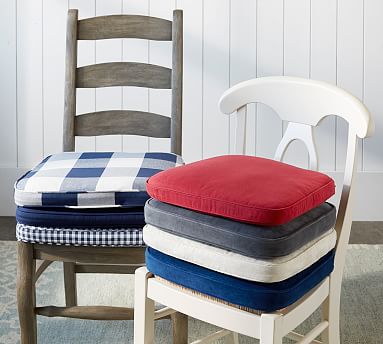red chair cushions custom made set of 4 seat cushions Red chair pads cotton canvas