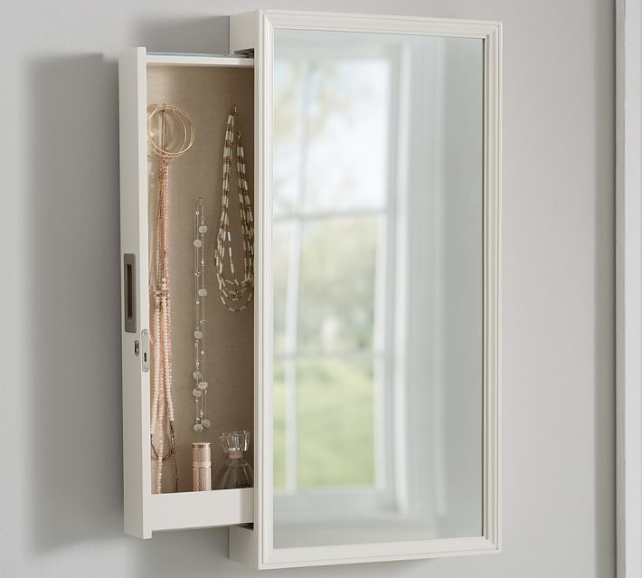 Clara WallMounted Jewelry Mirror Pottery Barn
