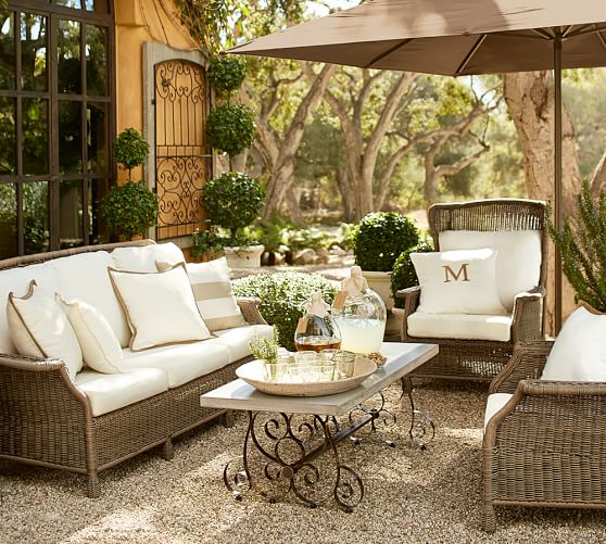 pottery barn wicker chairs on sale