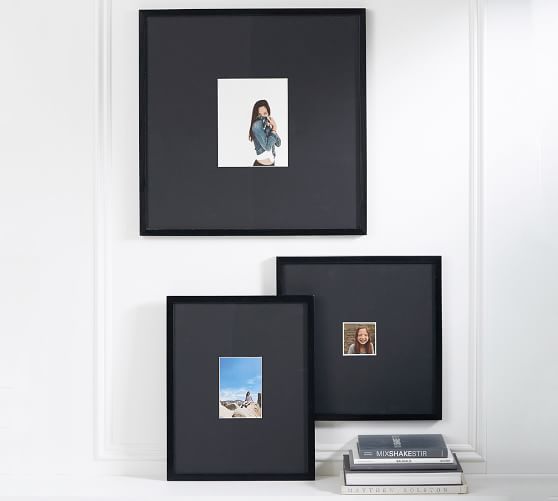 Wood Gallery Oversized Black Mat Picture Frames | Pottery Barn