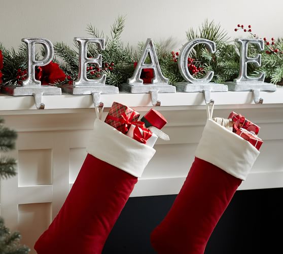 Peace Stocking Holders | Pottery Barn