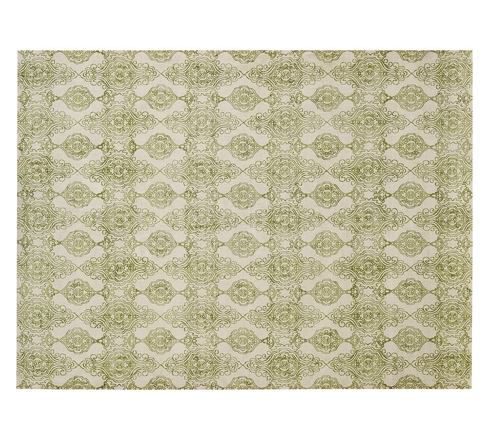 pottery barn green rug