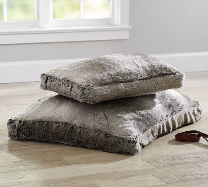 fake fur dog beds