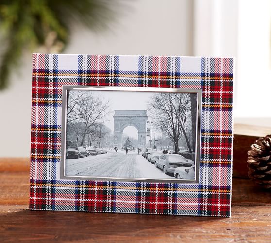 Red Plaid Picture Frame Pottery Barn
