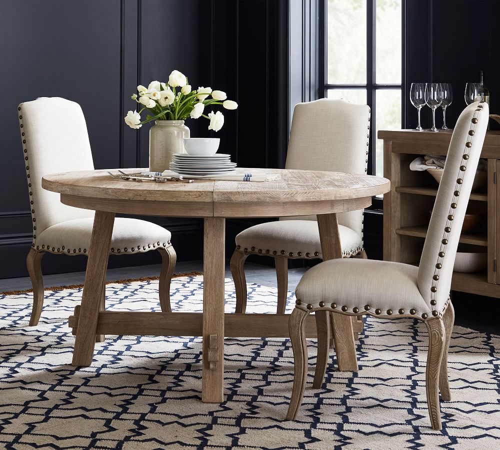 Toscana Round Extending Dining Table Pottery Barn