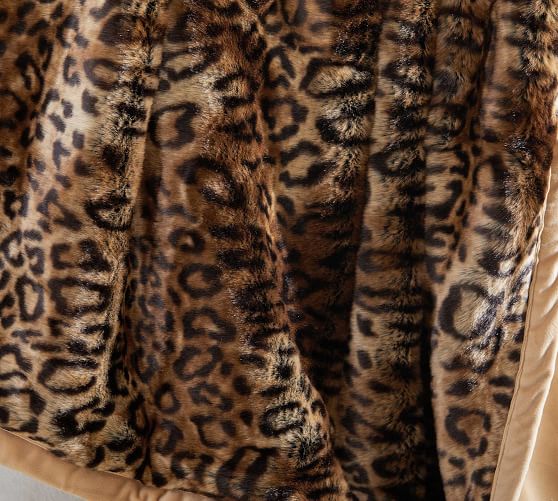 faux fur cheetah blanket