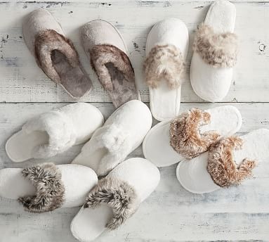 fake fur slides