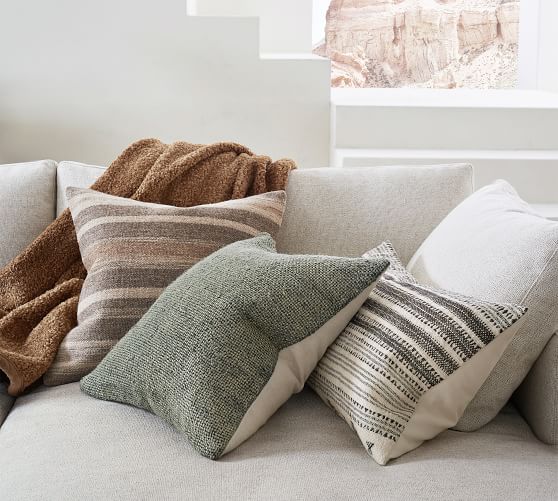 Textured pillows pottery barn Clearance