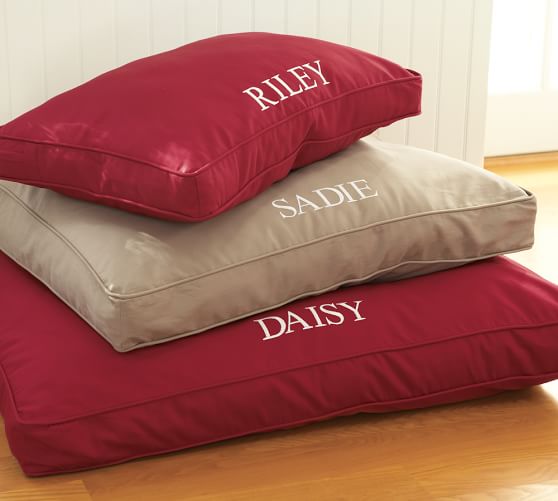 monogrammed dog bed