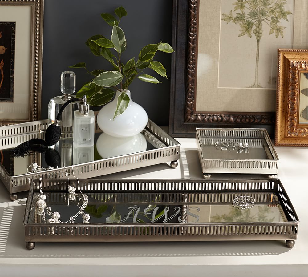 Mirrored DresserTop Trays Pottery Barn