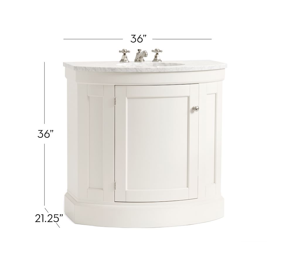 Brinkley Demilune 36 Single Sink Vanity Pottery Barn