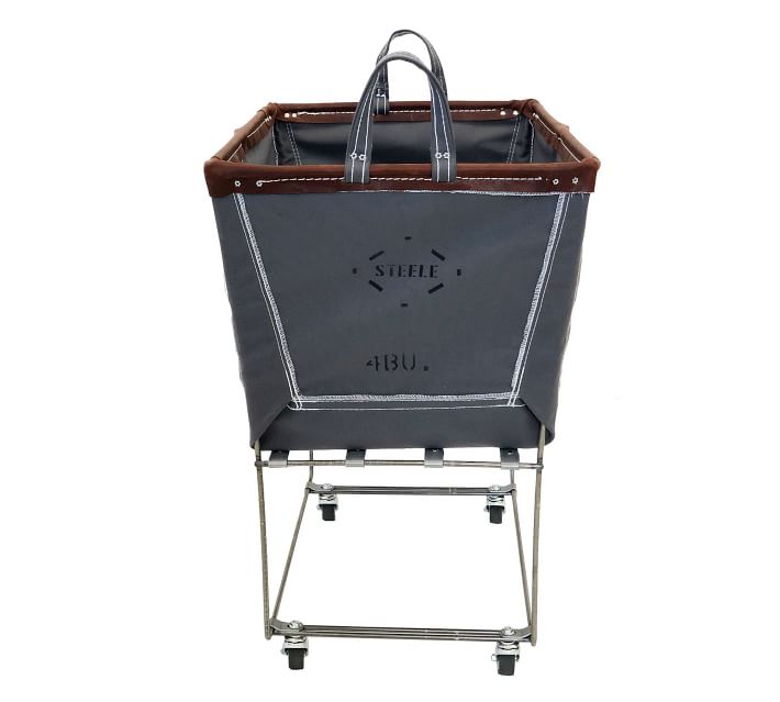 elevated laundry basket with wheels