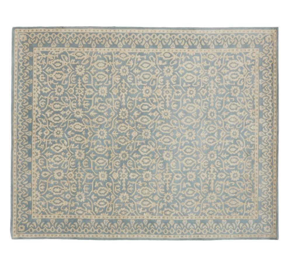 Porcelain Blue Tile Rug | Patterned Rugs | Pottery Barn