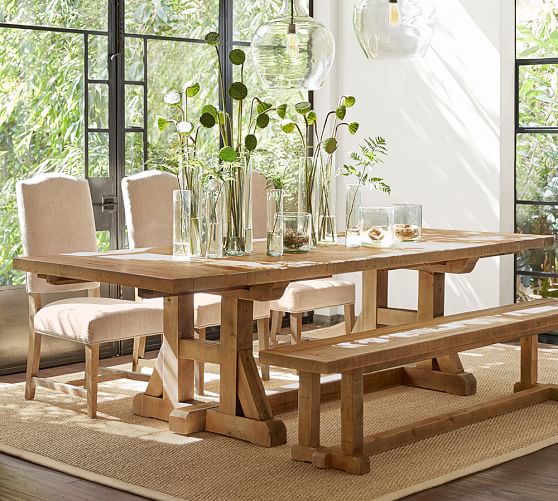 Stafford Reclaimed Wood Extending Dining Table Pottery Barn