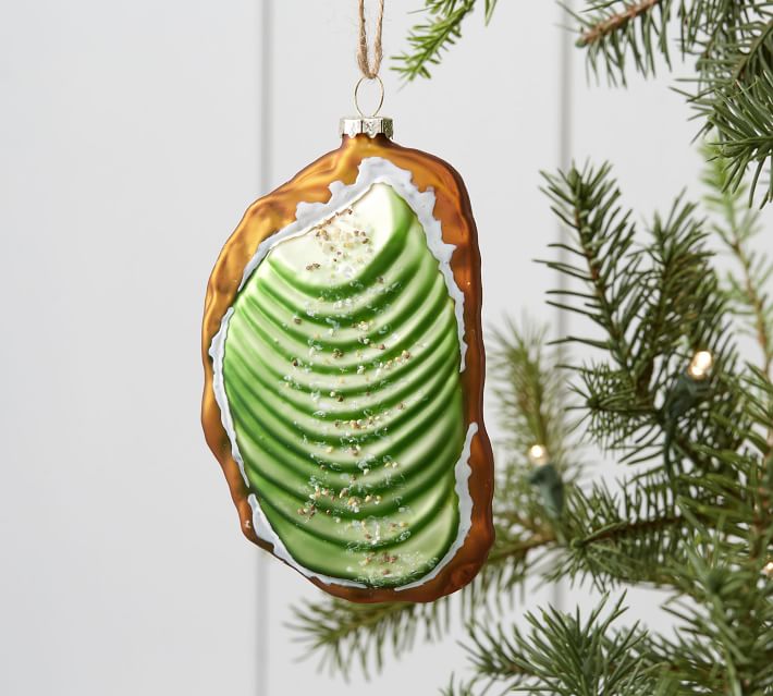 Mercury Glass Avocado Toast Ornament Pottery Barn