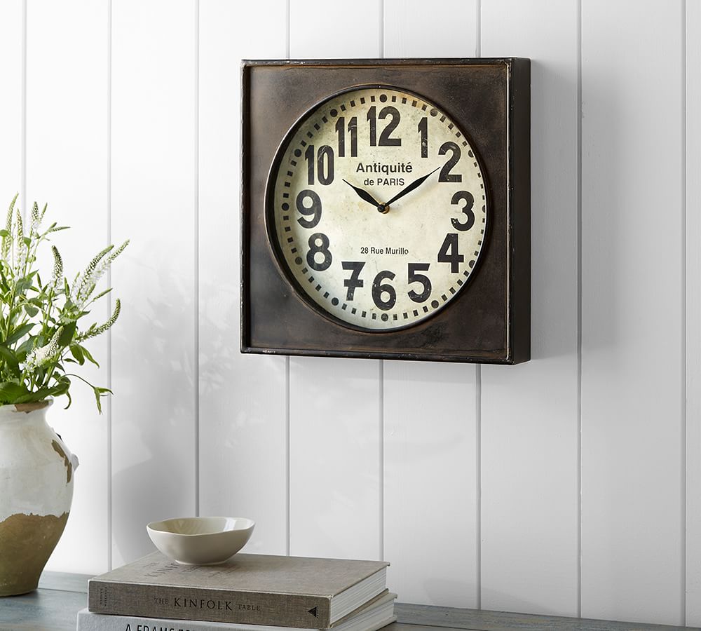 Bronze Wall Clock Pottery Barn