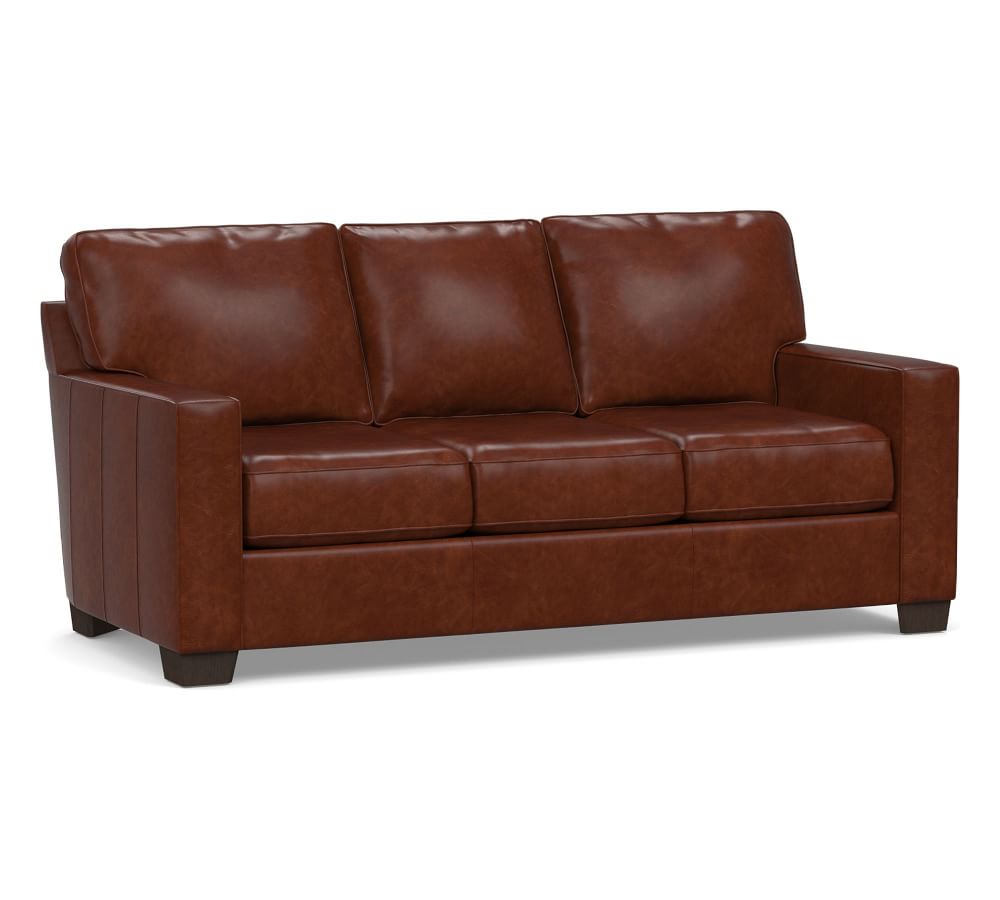 Buchanan Square Arm Leather Sofa Collection Pottery Barn
