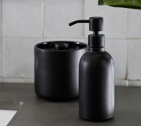 Matte Black Ceramic Bathroom Accessories Pottery Barn
