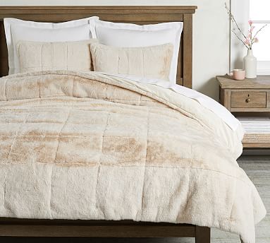 Duvet sets are exotic yet, it serves as a fashionable, functional accent piece. alpine faux fur quilt shams