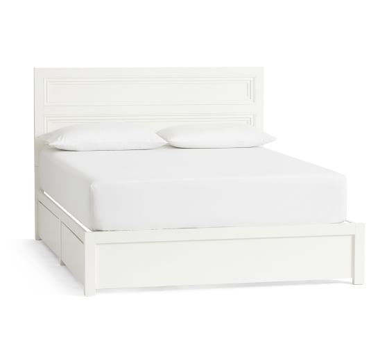 White Platform Bed With Storage, Queen Platform Bed Storage White
