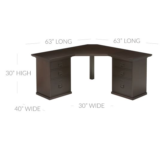 Bedford Corner Desk with Drawers Pottery Barn