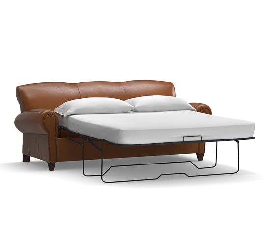 Manhattan Leather Sleeper Sofa, Genuine Leather Sleeper Sofa