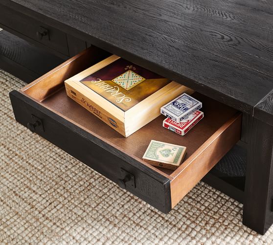 Benchwright 54 Rectangular Coffee, Wooden Storage Bench Coffee Table