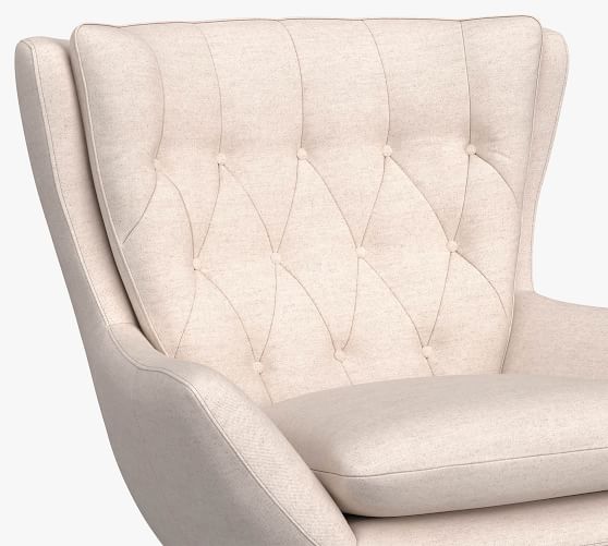 Wells Upholstered Swivel Chair Pottery Barn Wells Upholstered Swivel Chair, Upholstered Swivel Chairs With Arms
