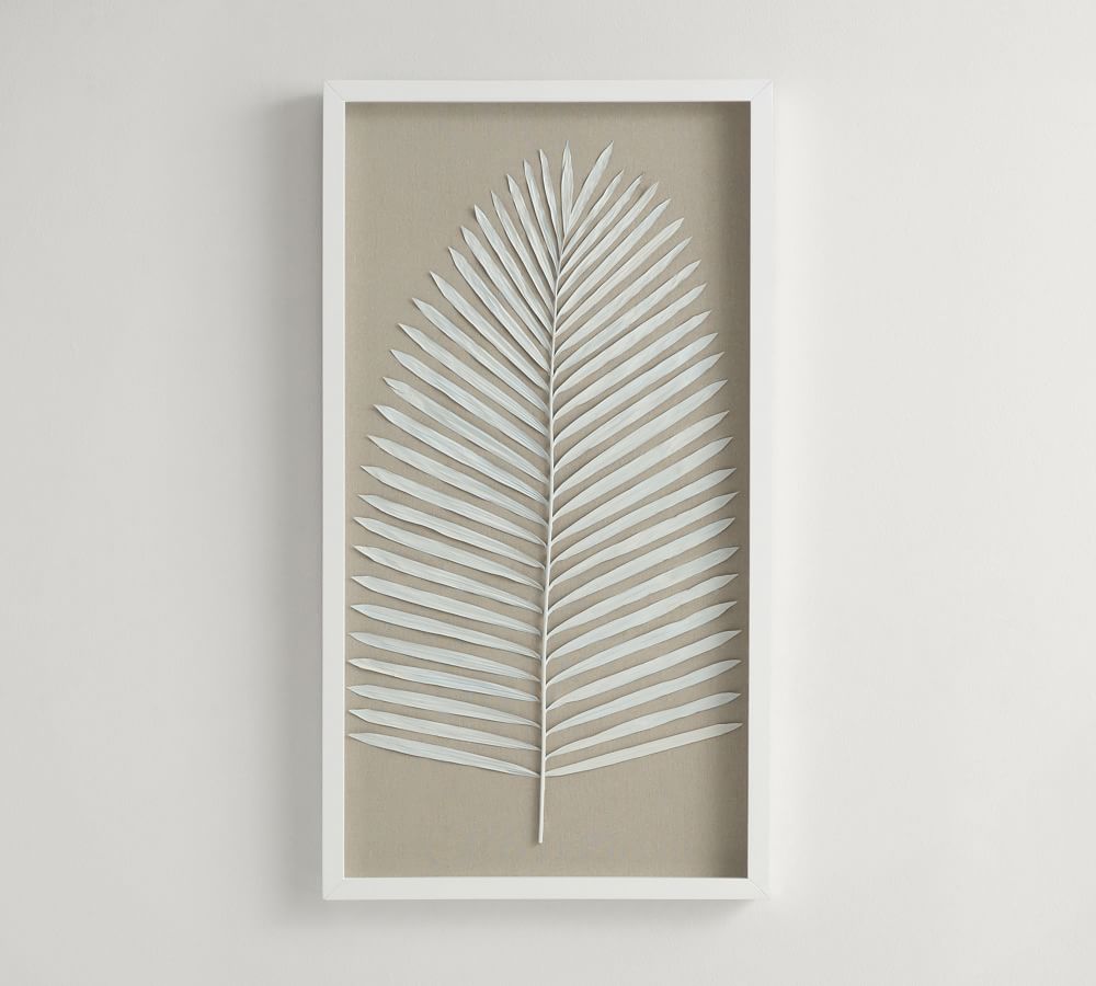 Long Palm Leaf Shadow Box Wall Art Pottery Barn