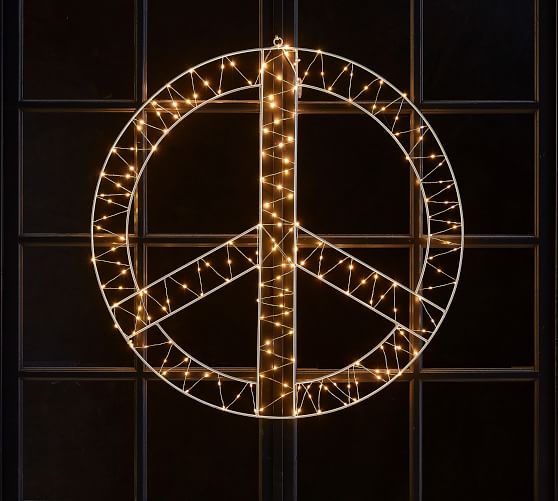 Large Outdoor Lighted Peace Sign Outdoor Lighting Ideas