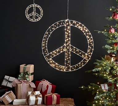 Peace Symbol Ornament Set Peace Sign Ornaments Set Of 5 2 Peace Signs Home Decor Ornaments Accents Safarni Org