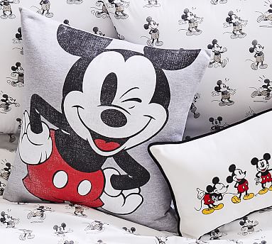 disney mickey mouse faux fur trimmed slippers