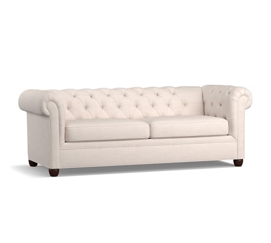 Chesterfield Roll Arm Upholstered, Gray Chesterfield Sleeper Sofa