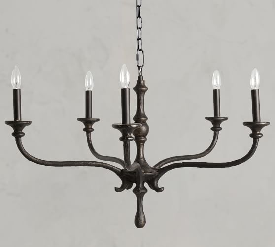 Lockhart Forged Iron Chandelier Pottery Barn