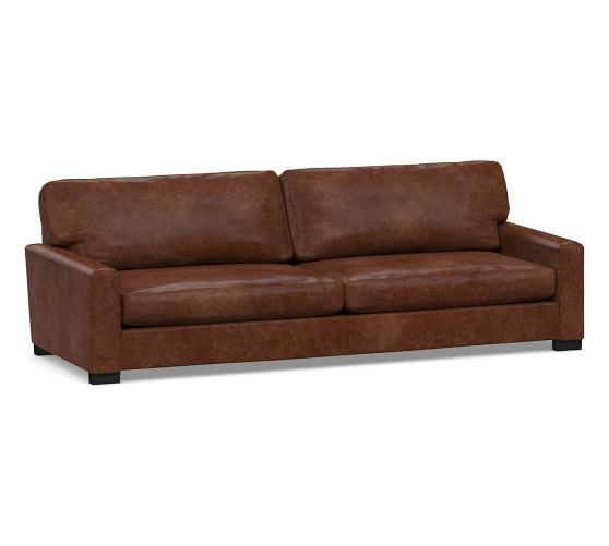 Turner Square Arm Leather Sofa With, Nailhead Leather Sofa Set