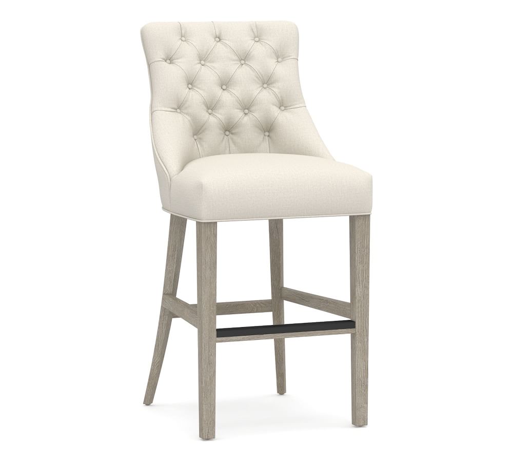 Hayes Tufted Bar Stools Pottery Barn