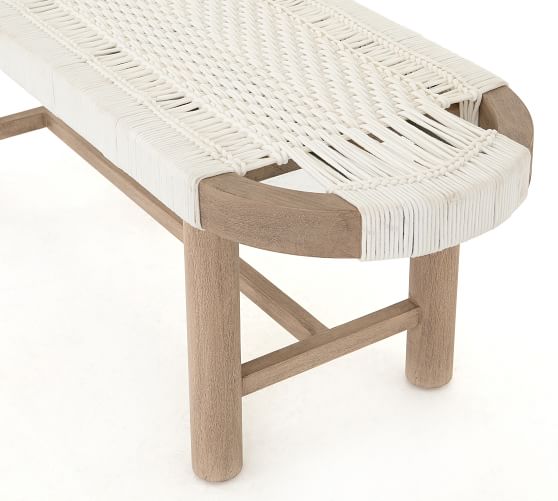 outdoor woven bench