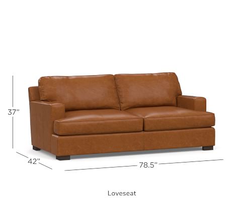 Townsend Square Arm Leather Sofa Pottery Barn Townsend Square Arm Leather Sofa, Square Arm Leather Sofa