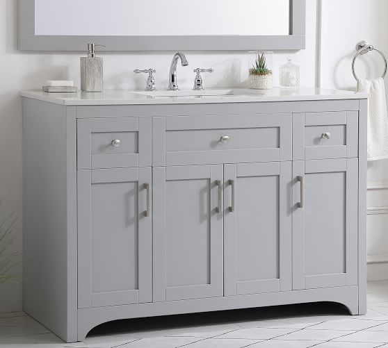 Cedra 48 Single Sink Vanity Pottery Barn Cedra 48 Single Sink Vanity Pottery Barn, What Size Mirror With A 48 Vanity