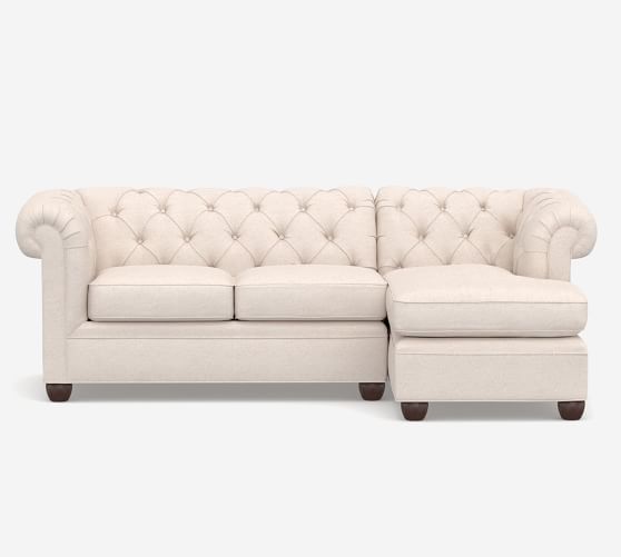 Chesterfield Roll Arm Upholstered Sofa, Upholstered Sectional Sofa