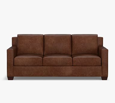 York Square Arm Leather Sofa Collection Pottery Barn York Square Arm Leather Sofa Collection, Square Arm Leather Sofa