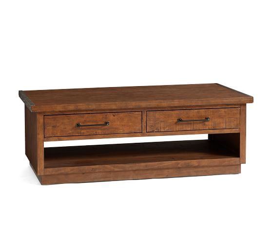 Novato 54 Reclaimed Wood Coffee Table, Reclaimed Wood Coffee Table With Storage