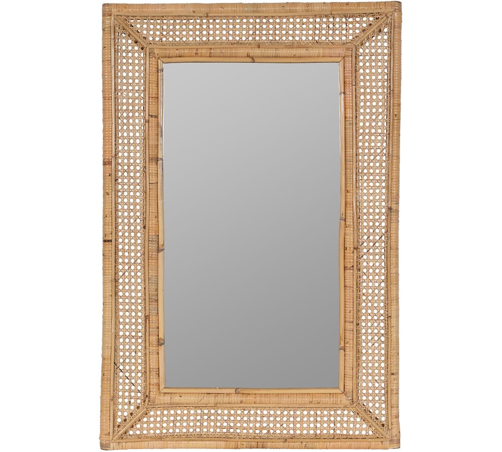 Ash Rattan Wall Mirror 24 X 36 Pottery Barn