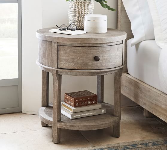 Toulouse 23 Round Nightstand Pottery, Round Nightstand Table