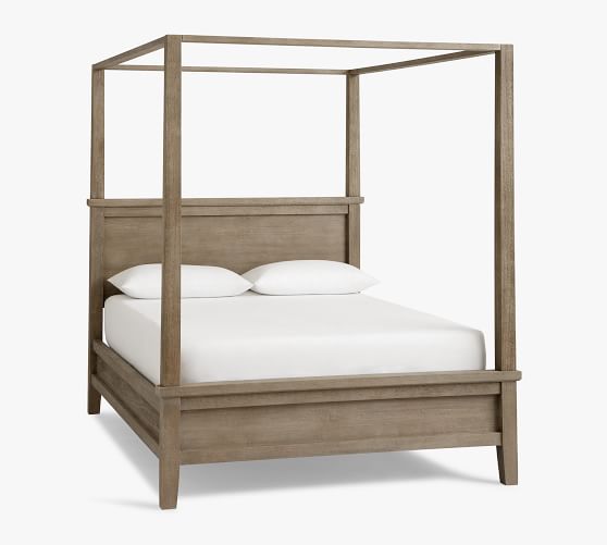 Farmhouse Canopy Bed Wooden Beds, King Size Wooden Canopy Bed Frame
