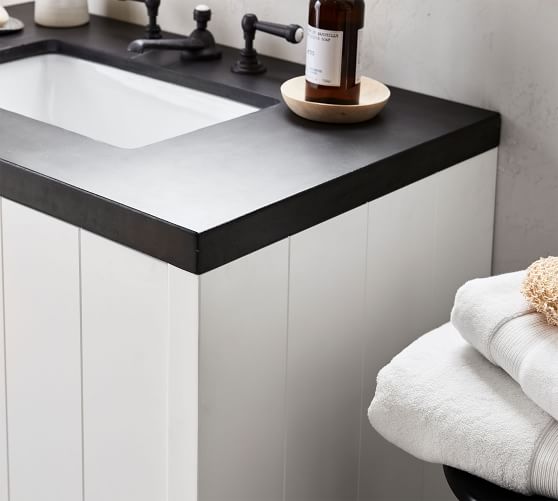 Single Sink Vanity Pottery Barn, Concrete Vanity Tops With Sink