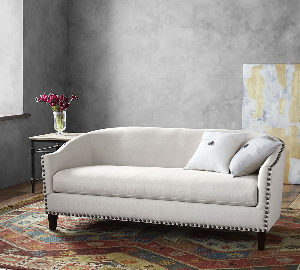 Harlow Upholstered Sofa Sofas For Small Spaces Pottery Barn