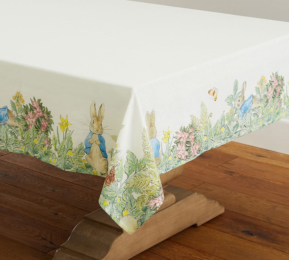 Peter Rabbit™ Linen/Cotton Tablecloth Pottery Barn