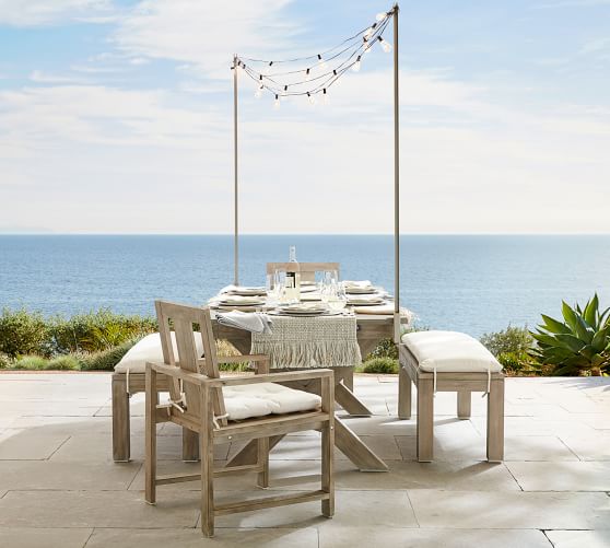 Outdoor Table Top String Light Posts, Outdoor Light Poles
