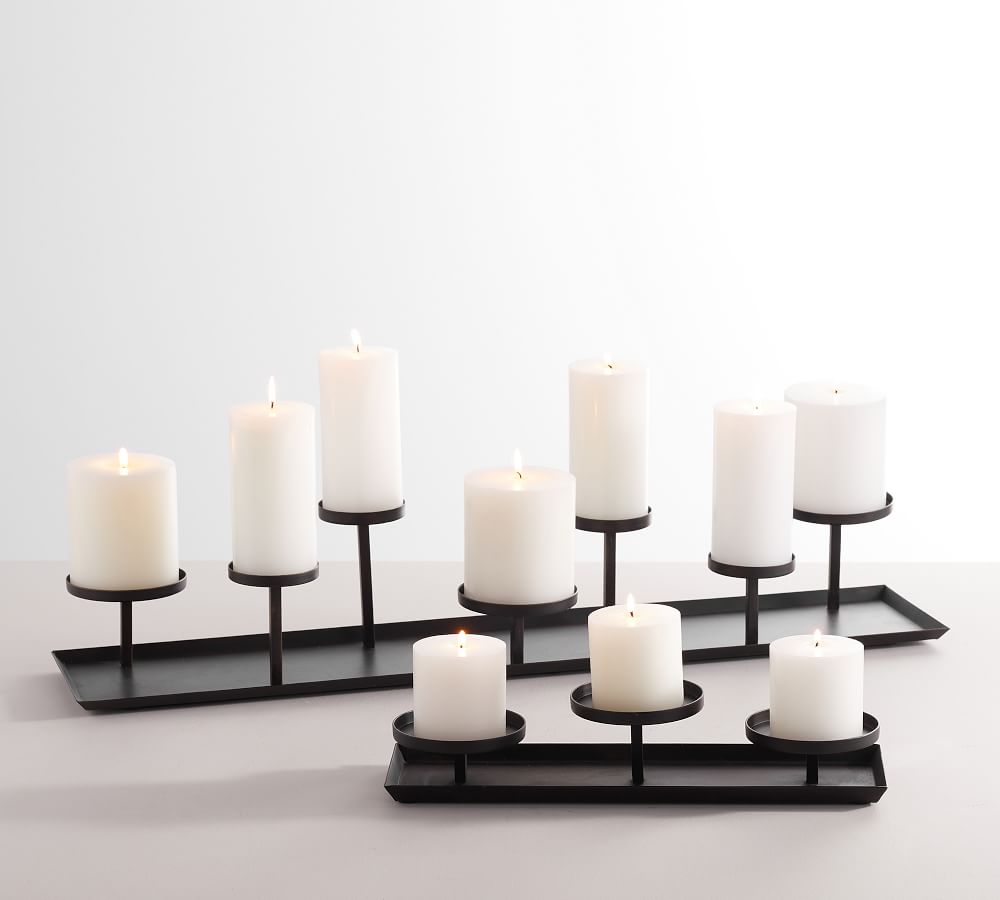 Draper Bronze Pillar Candle Centerpiece Pottery Barn